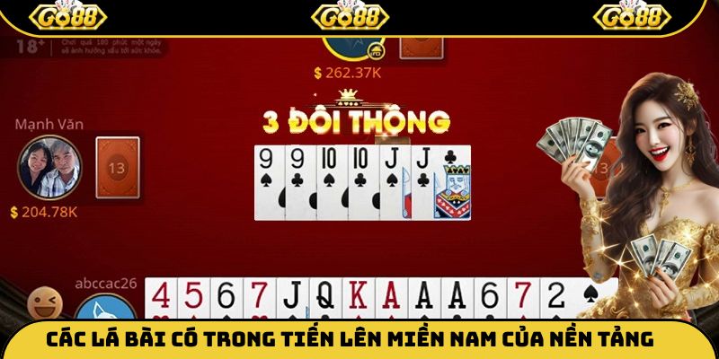 Các lá bài có trong tiến lên miền Nam của nền tảng